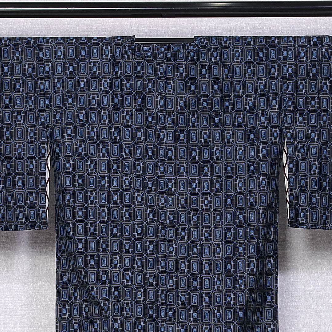 道行コート 身丈83cm 裄丈64cm M 正絹 Sランク 袷 紬 蜀江 1263-10736