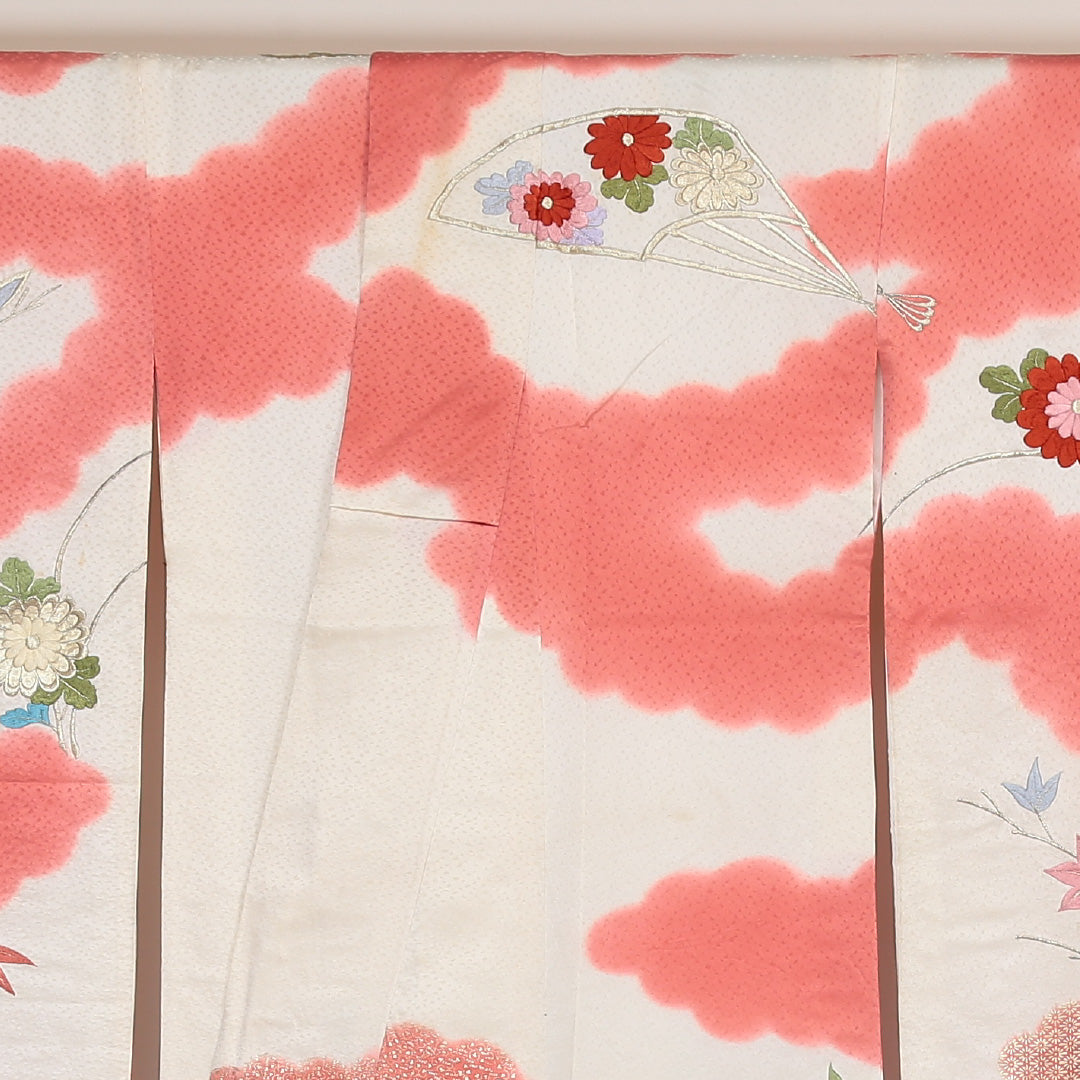 振袖 身丈160cm 裄丈64.5cm Cランク 袷 正絹 広衿 金駒刺繍 唐織 刺繍 1213-F0048