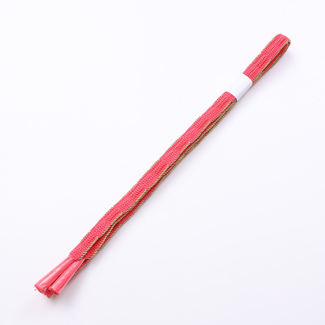新古品 帯締め 平組紐 礼装用 正絹 ピンク系 Nランク 1236-000798