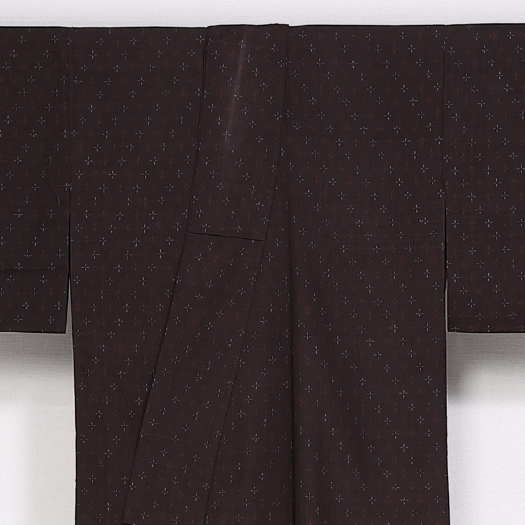 紬 身丈148cm 裄丈62.5cm Aランク 袷 正絹 広衿 1216-10100