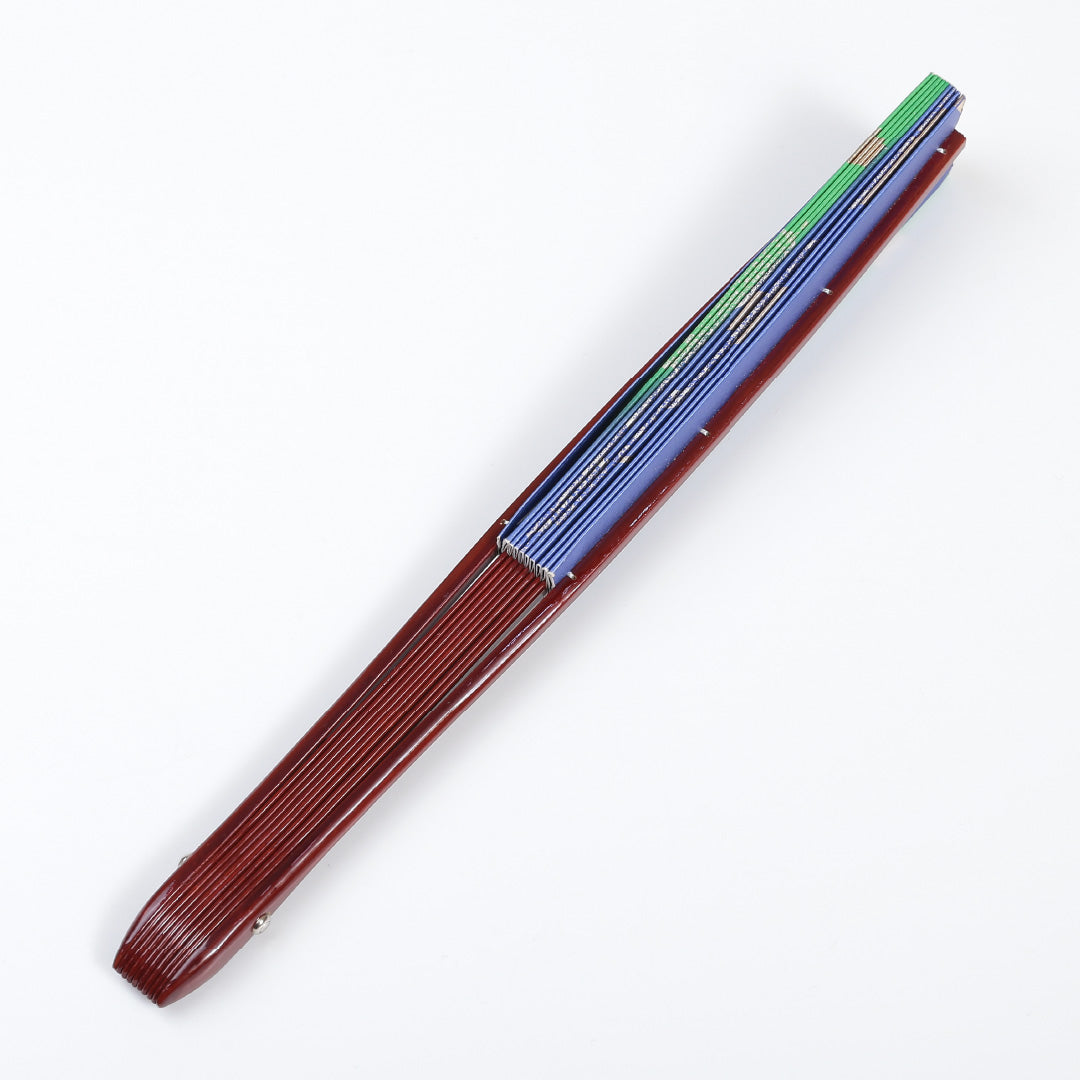 扇子 和装小物 Aランク 竹 舞踊 舞扇子 金箔 和紙 青系 両面同柄 1221-00067