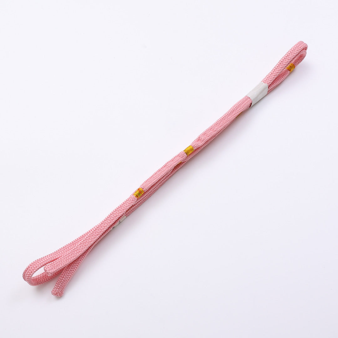 新古品 帯締め 平組紐 正絹 ピンク系 Nランク 1236-000649