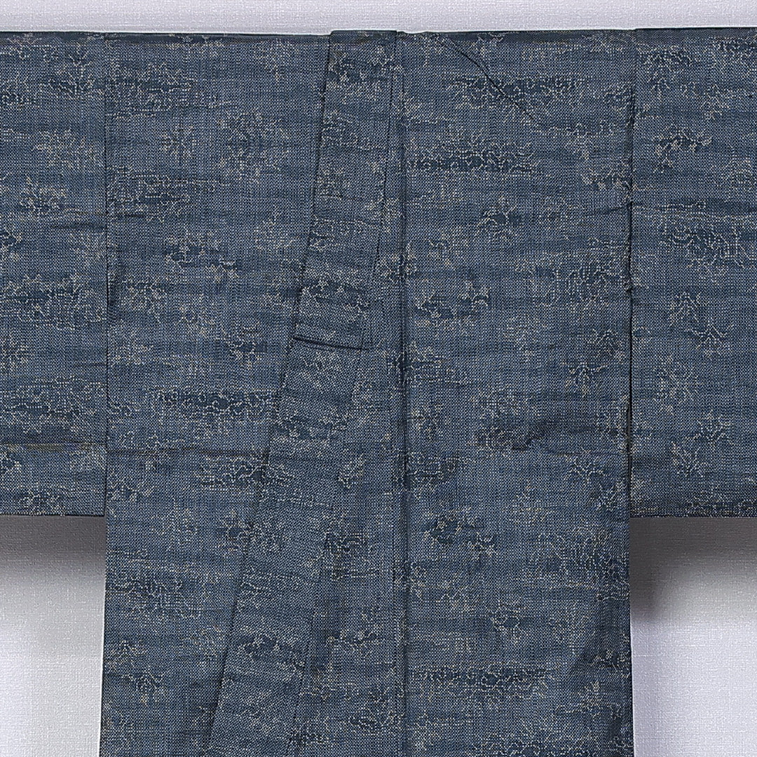 大島紬 身丈155cm 裄丈62.5cm M 正絹 Bランク 袷 バチ衿 紬 創作 1216-10876