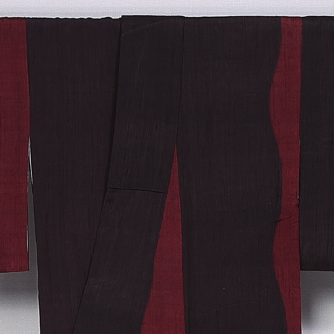 紬 身丈160cm 裄丈63.5cm L 正絹 Aランク 袷 広衿 よろけ縞 真綿紬 1216-10516