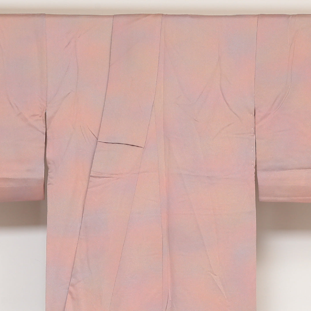 小紋 袷 身丈155cm 裄丈64cm 正絹 Aランク Mサイズ 広衿 一つ紋(蔦) セミフォーマル 無地 ぼかし染 グラデーション系 1215-01633