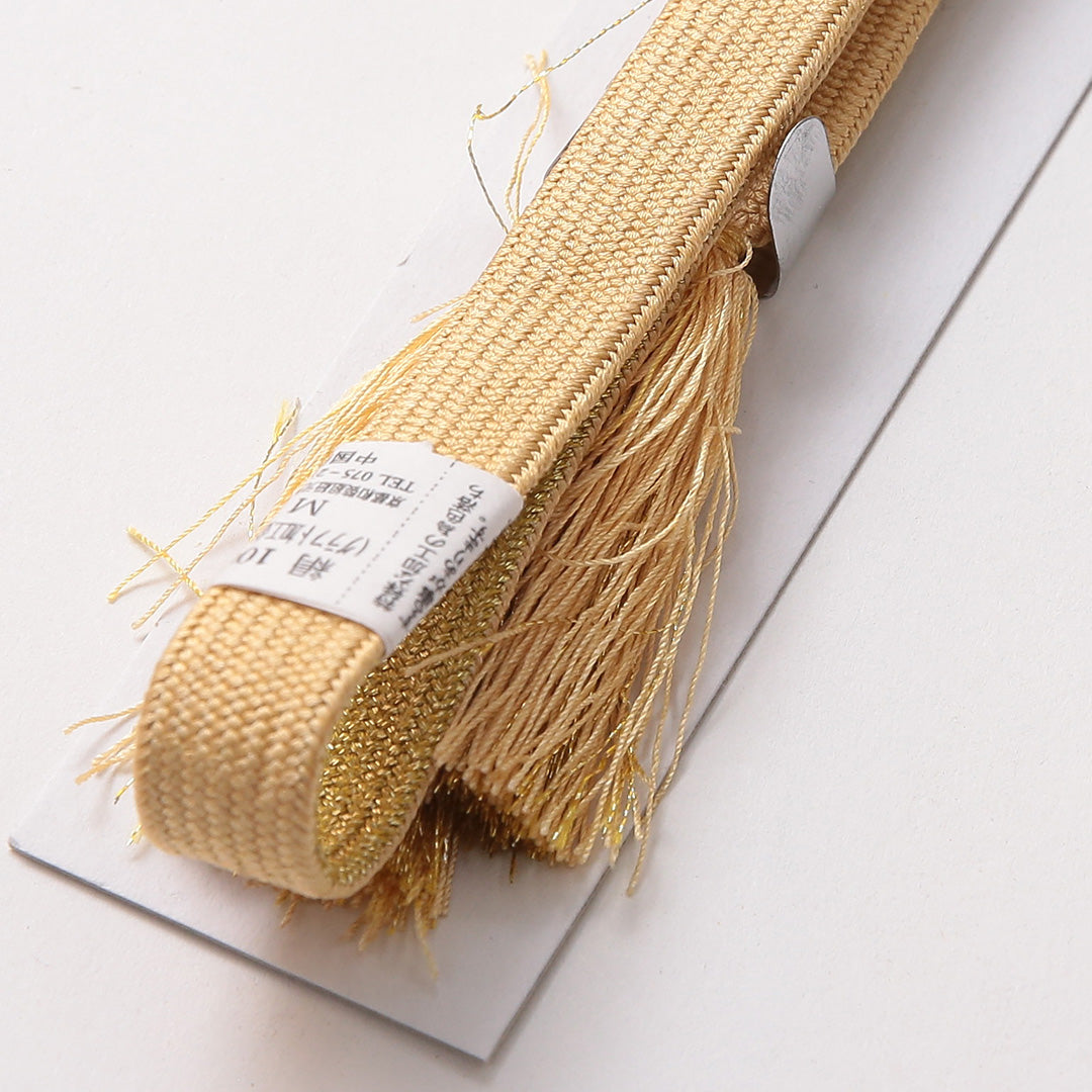 帯締め・帯揚げセット 礼装用 正絹 Sランク 共箱 和装小物 帯締め 帯揚げ 黄系 1221-00925