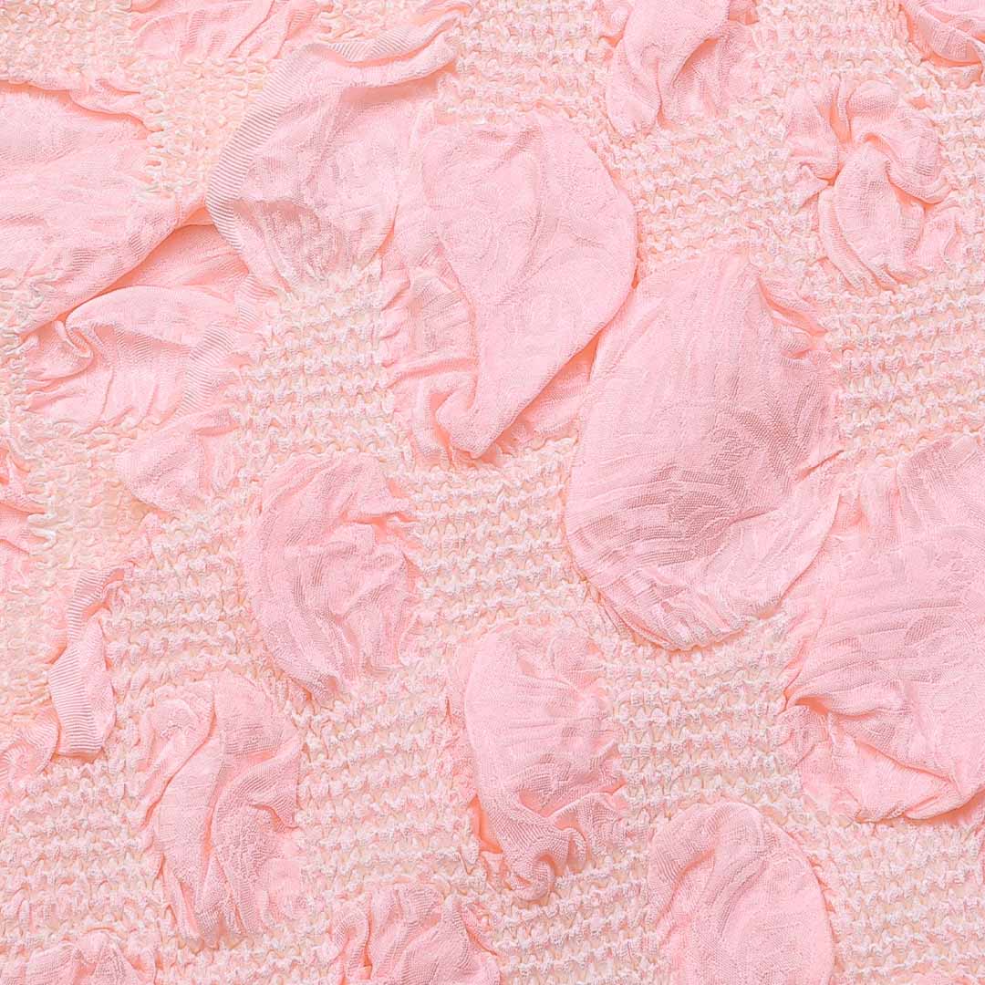 帯揚げ Sランク 正絹 総絞り 中抜き ピンク系 1230-000225