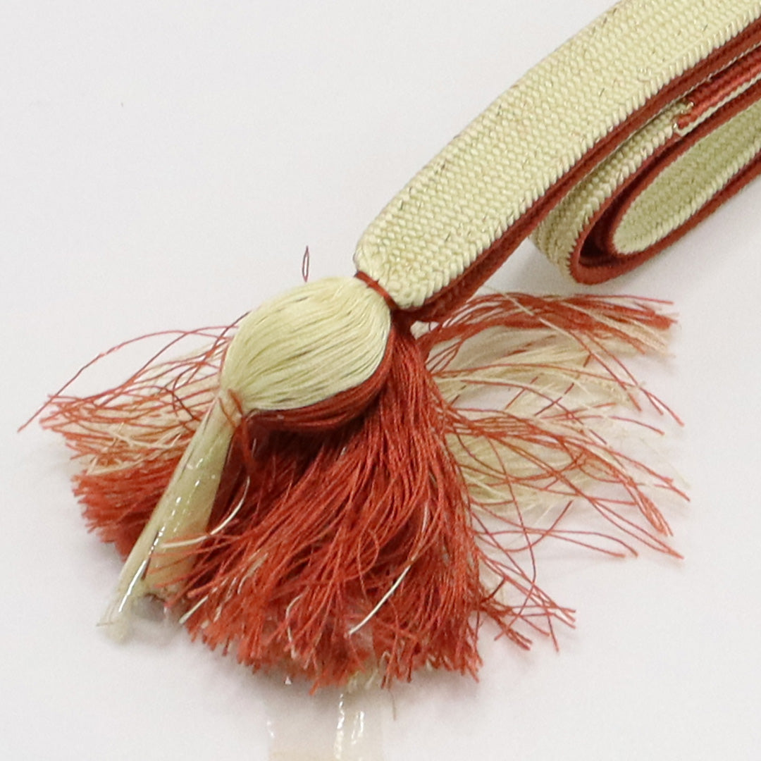 未使用品 礼装用 帯締め 平組紐 高麗組 正絹 緑系 茶系 1251-01098