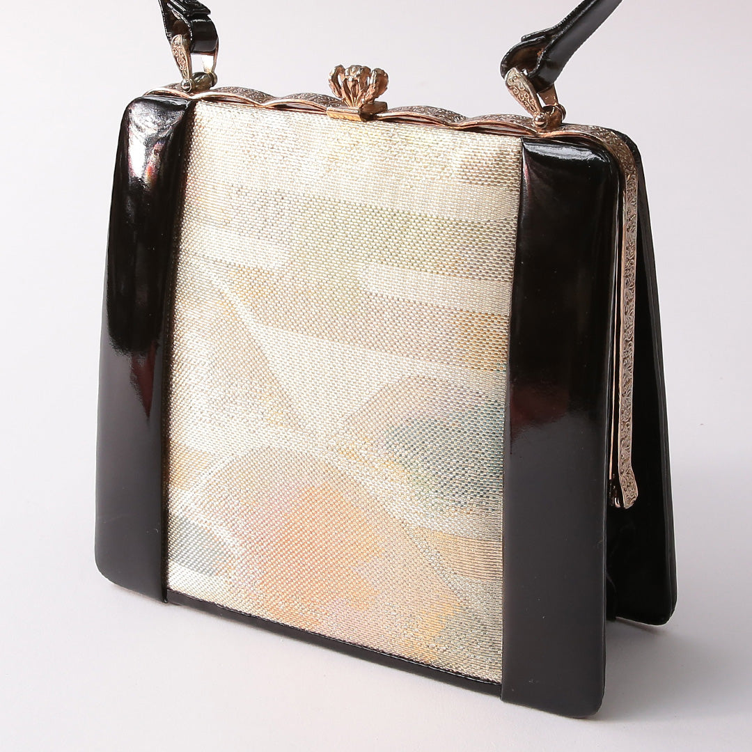 草履・バッグセット Aランク 礼装用 正絹 和装小物 黒系 1241-00990