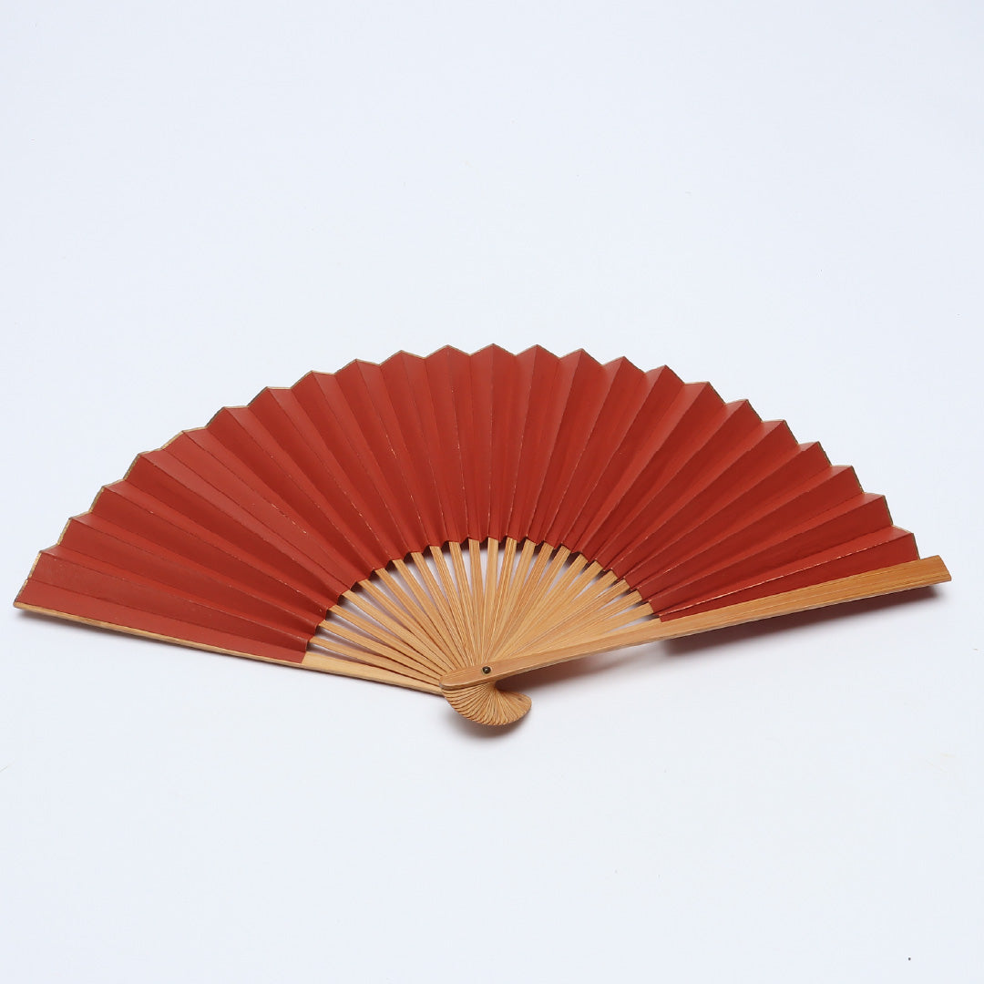 扇子 紙扇子 カジュアル 竹製 紙 Aランク 和装小物 朱系 1240-00636