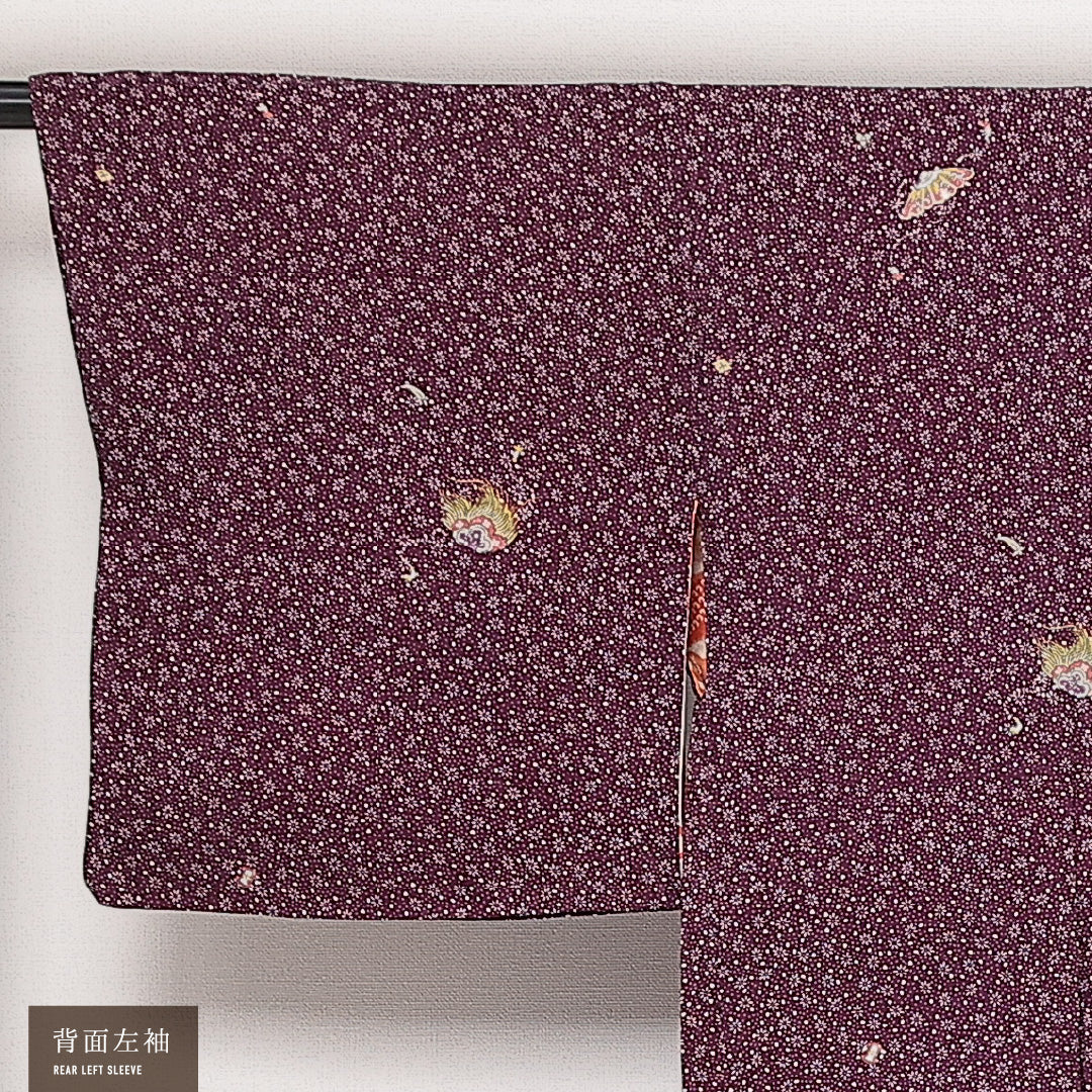 アンティーク 羽織 袷 身丈76cm 裄丈64cm 正絹 Bランク Mサイズ 紫系 RP 1232-13912