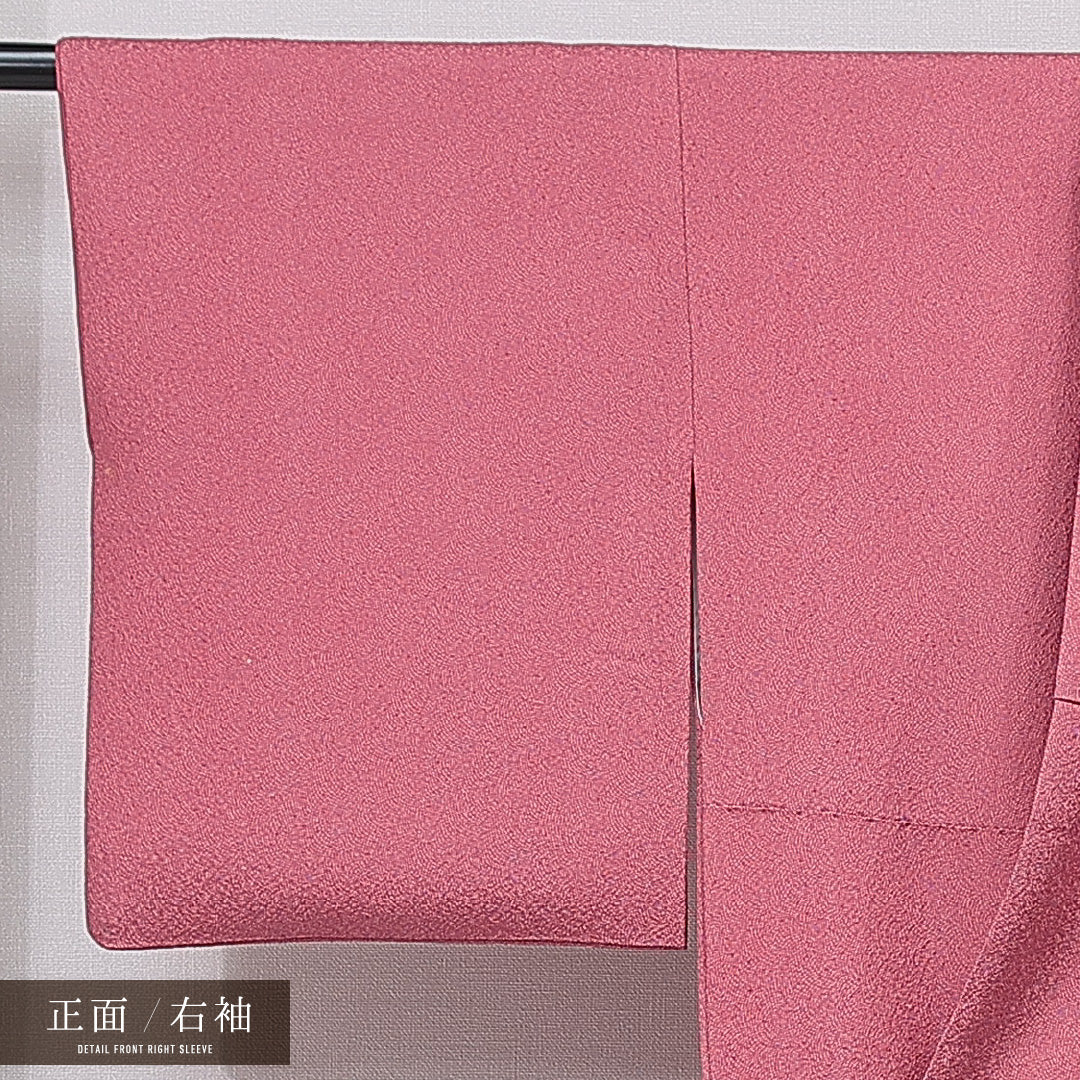 江戸小紋 (鮫) 袷 身丈152cm 裄丈63cm 正絹 Cランク インフォーマル 広衿 Sサイズ 落款 ピンク系 LP 1220-15634