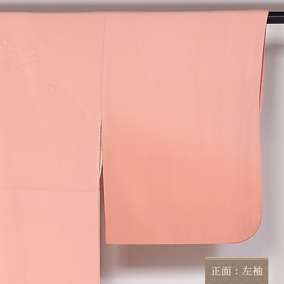 訪問着 袷 身丈159cm 裄65cm 正絹 一つ紋 ぼかし 平安絵巻 Aランク 1212-00771
