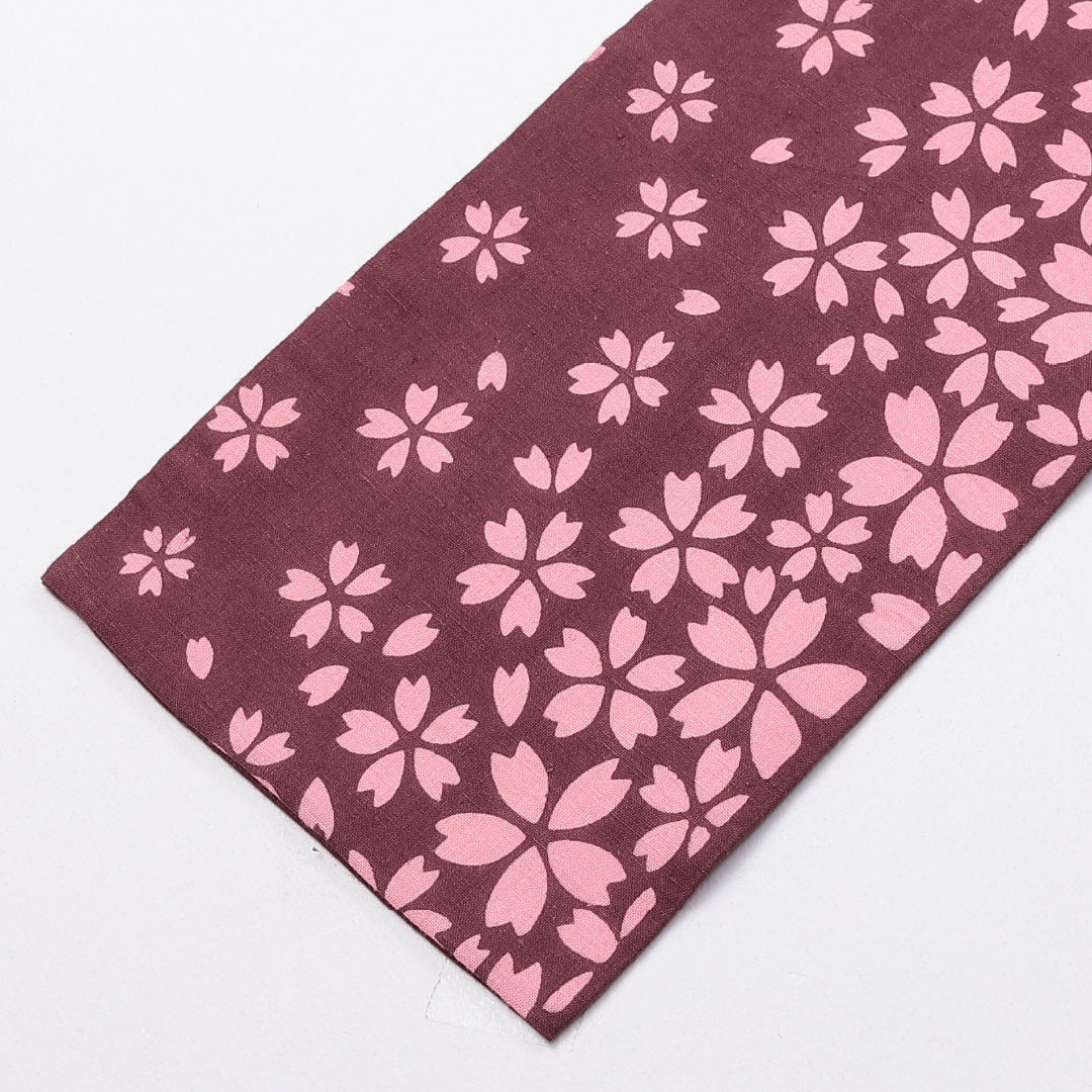 半幅帯 帯丈340cm 全通 小袋帯 小桜 木綿 赤系 Bランク 1225-000241