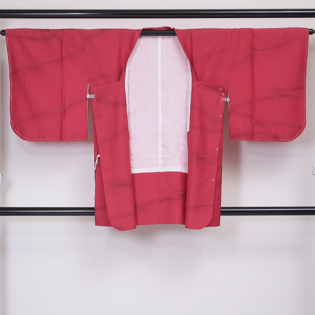 道行コート 洗える着物 袷 身丈0cm 裄丈0cm ポリエステル Aランク Sサイズ フォーマル ピンク系 1263-05801
