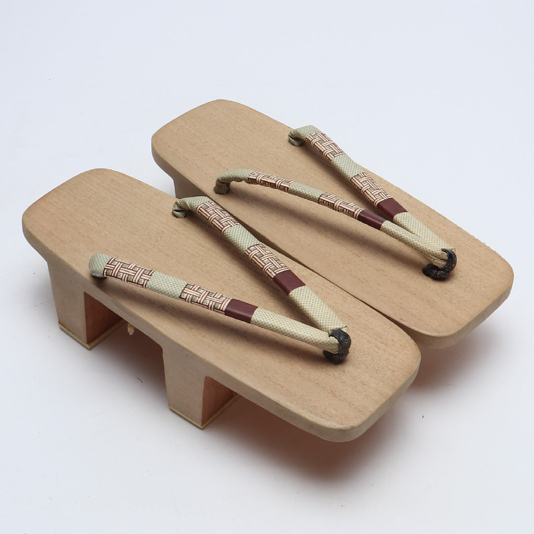 未使用品 下駄 カジュアル S 木製 Aランク 和装小物 茶系 1244-00771