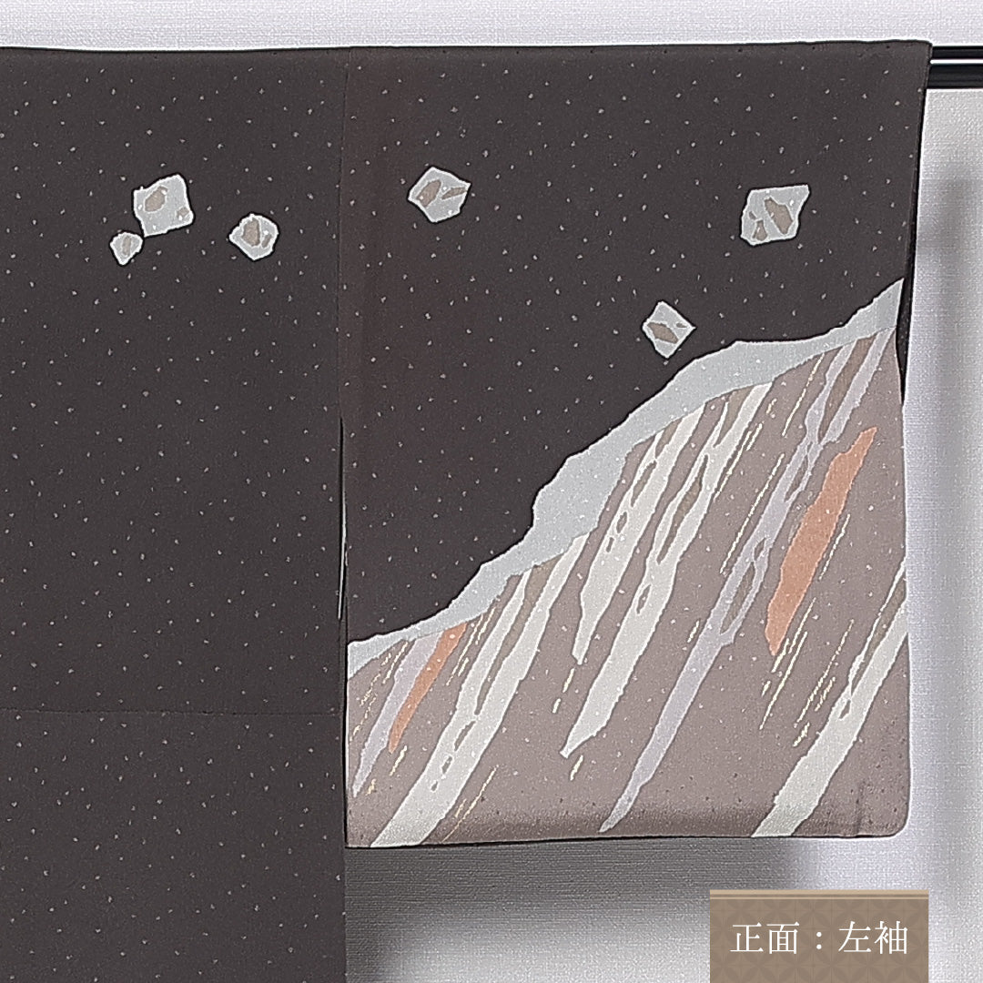 訪問着 身丈148cm 裄丈64cm 正絹 Sランク 袷 広衿 創作 金彩 1212-10367