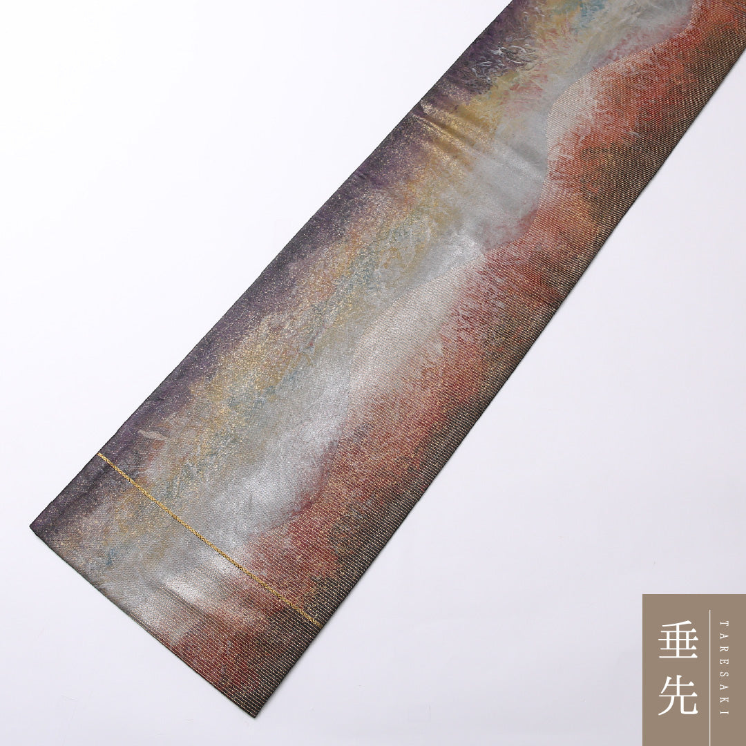 袋帯 帯丈436cm 正絹 六通 インフォーマル 抽象柄 多色系 1243-01502