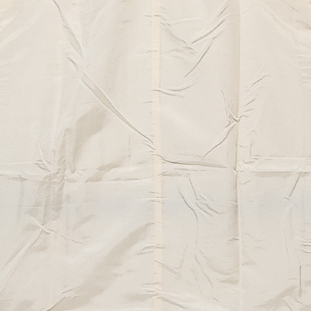 長襦袢 無双袖 身丈124cm 裄丈62cm 正絹 Bランク 紋意匠 (鶴) Mサイズ 居敷当て クリーム系 HP 1239-14050