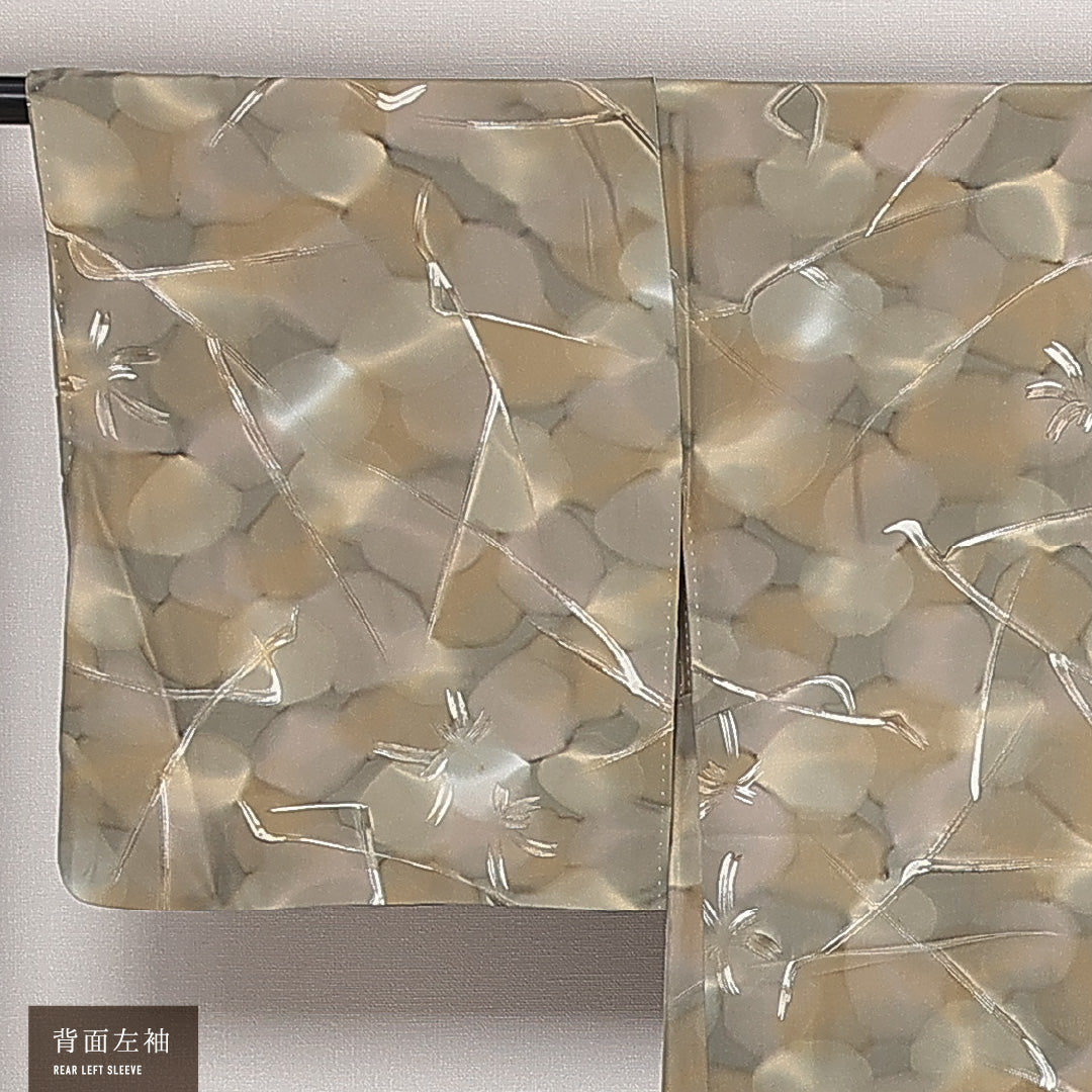 羽織 袷 身丈78cm 裄丈63cm 正絹 Cランク カジュアル Sサイズ 創作柄 緑系 HP 1232-13857