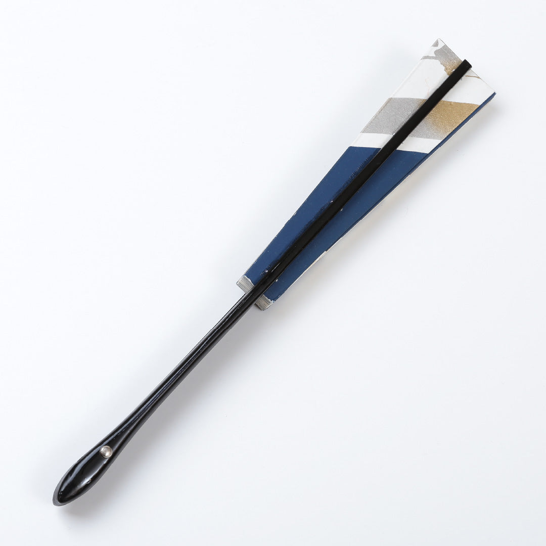 新古品 和装小物 Sランク 伊藤常 竹 扇子 舞扇子 紺系 両面同柄 1221-00060