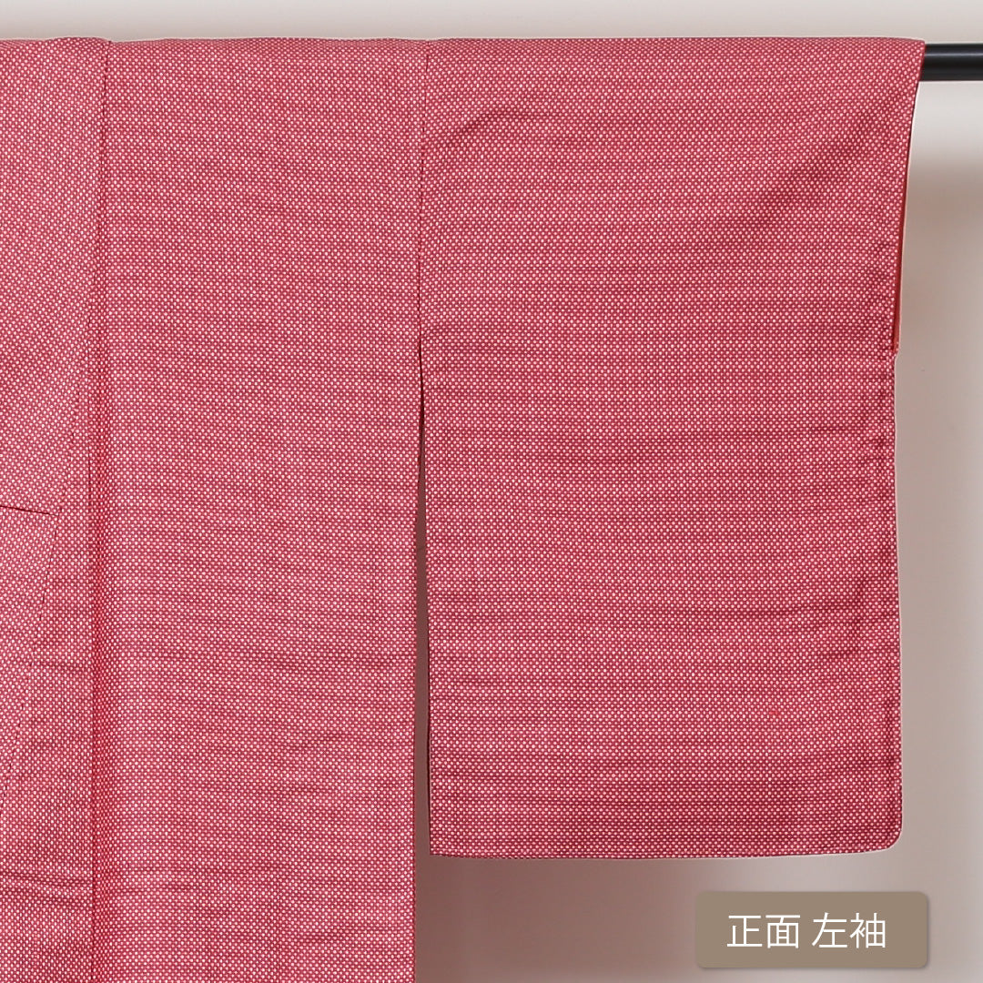 大島紬 袷 身丈161cm 裄64cm 正絹 ピンク系 Aランク 色大島 1216-00518-3413 1216-00518