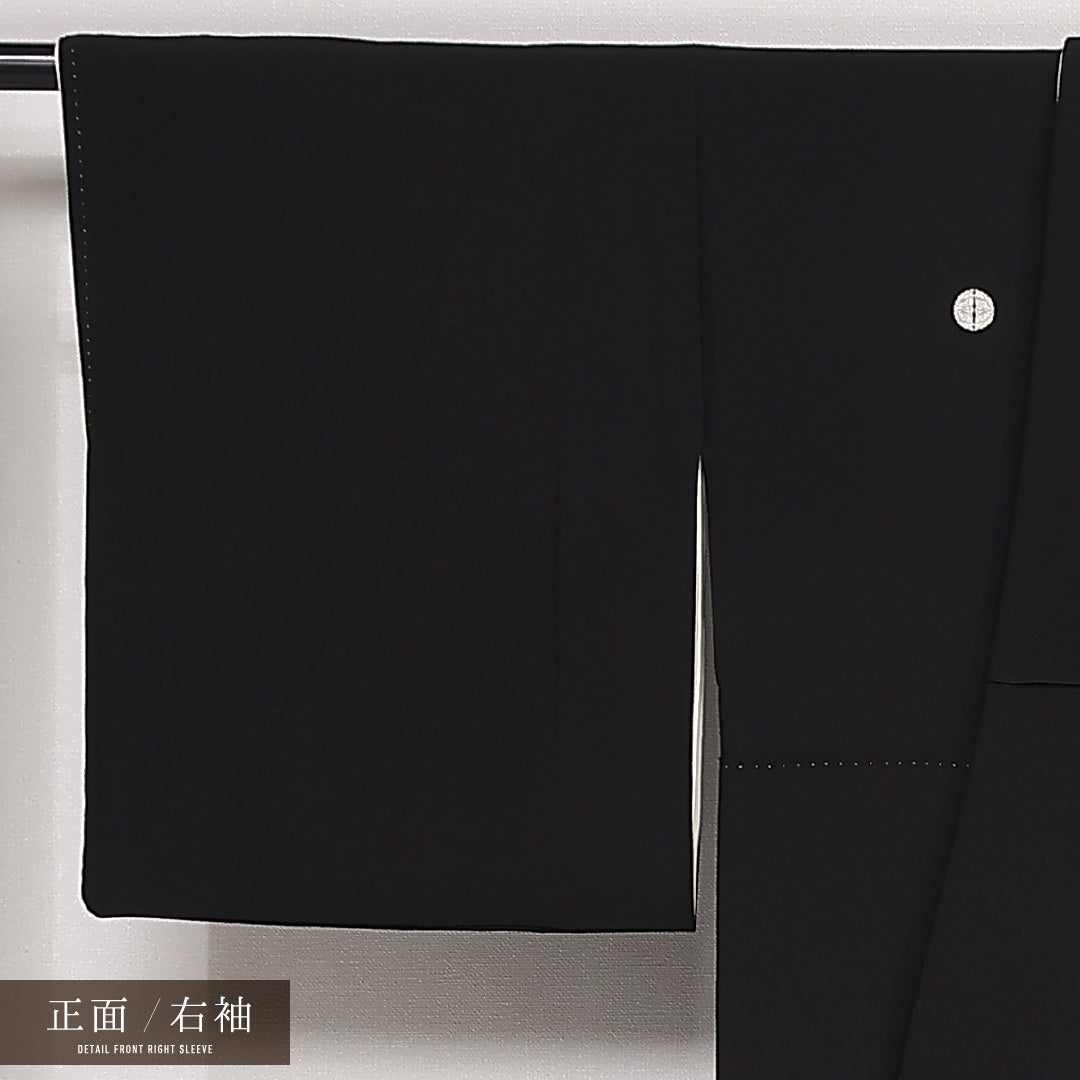 黒留袖 五つ紋 向かい蝶 身丈152cm 裄丈65cm Sランク 正絹 袷 比翼 広衿 S 落款 証紙 加賀友禅 茶屋辻 フォーマル 幻想的 重厚感 黒系 1211-F0561