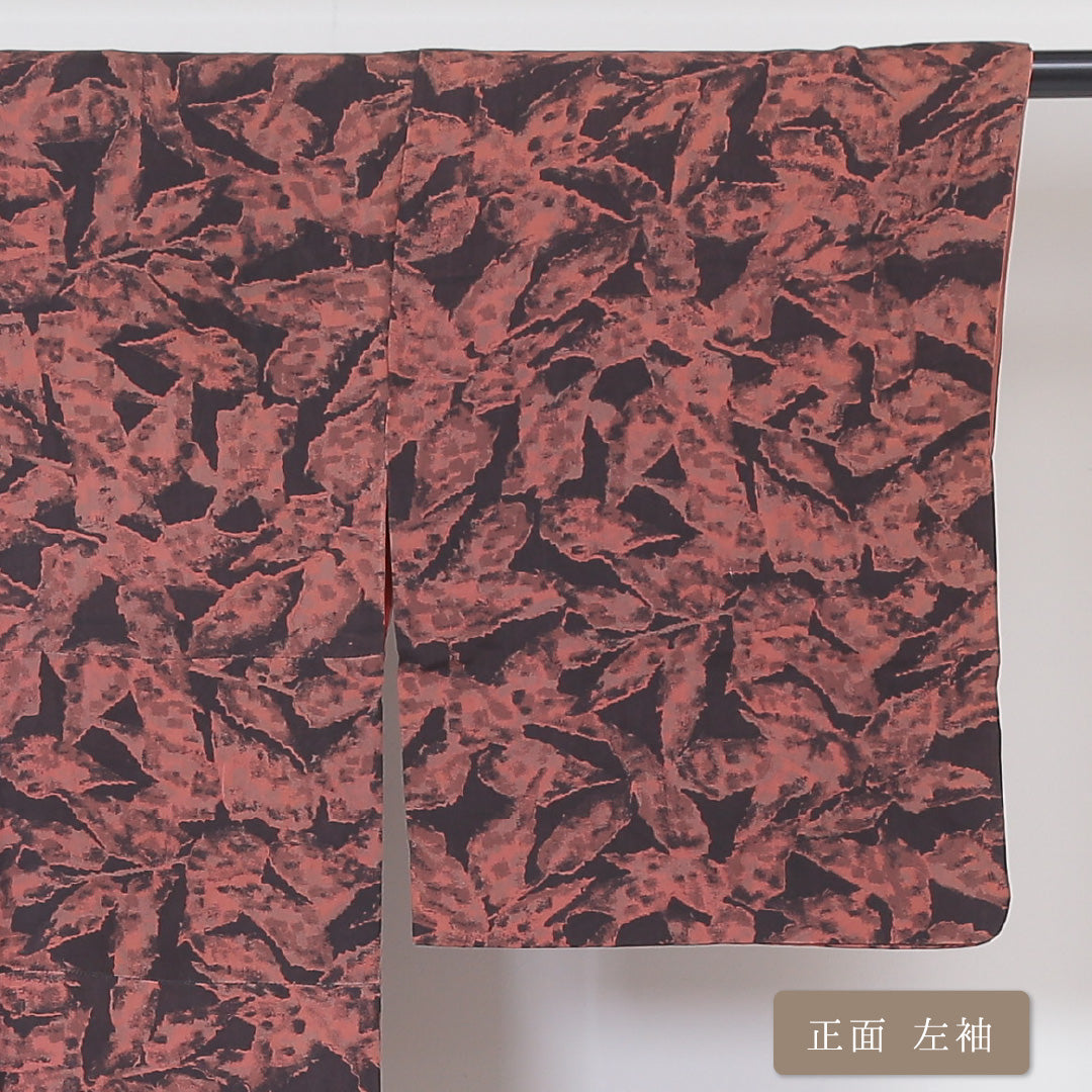 アンティーク 小紋 袷 身丈159cm 裄64cm 黒系 正絹 Aランク 1215-01832-3310