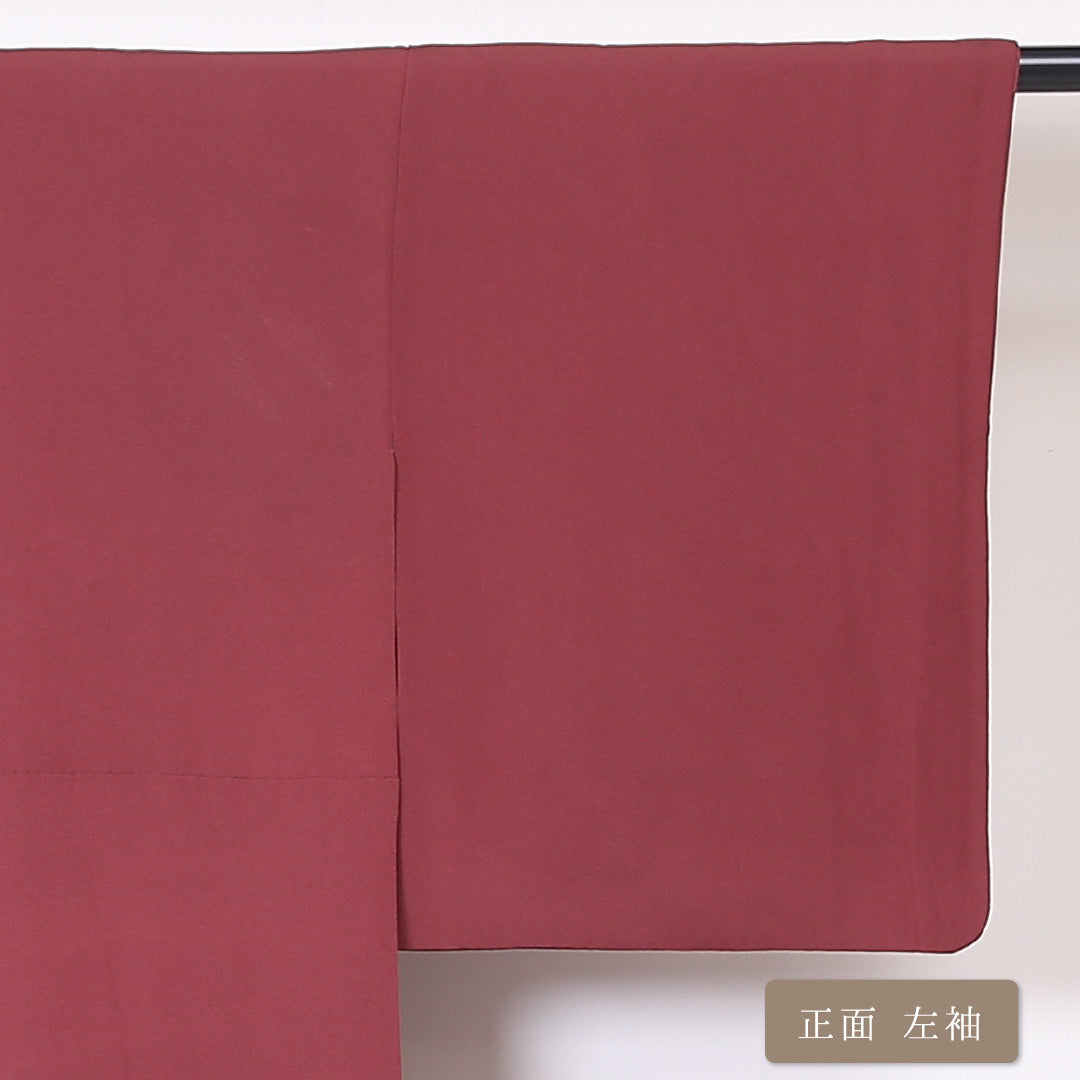 色留袖 一つ紋 桔梗 身丈163cm 裄丈66cm Bランク 正絹 袷 広衿 L 貝桶 セミフォーマル 茶系 1211-F0197