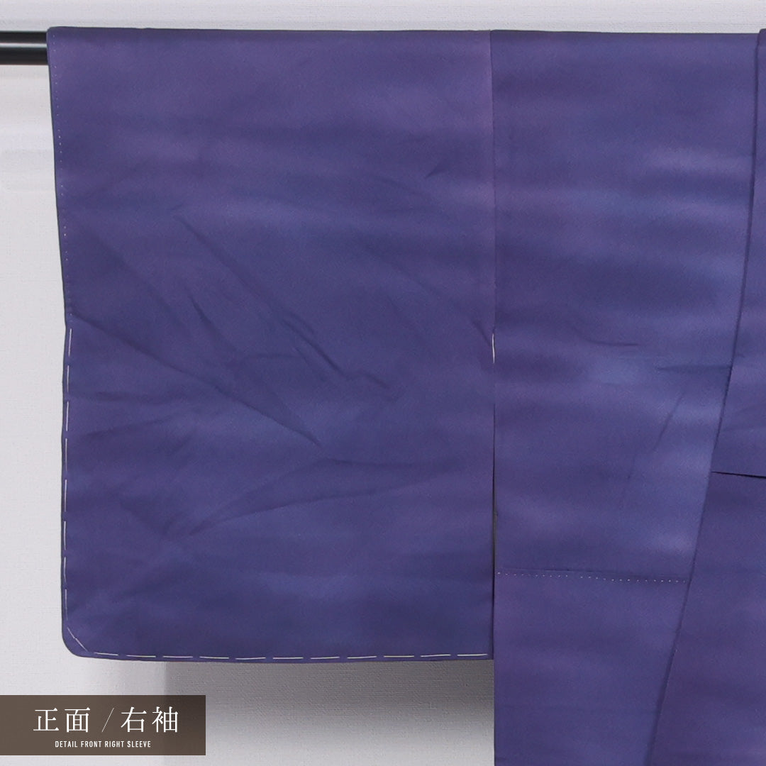 付下げ 袷 身丈150cm 裄丈62cm 正絹 Sランク インフォーマル 広衿 Sサイズ 訪問着 ぼかし染 創作柄 紫系 M4 1218-11528