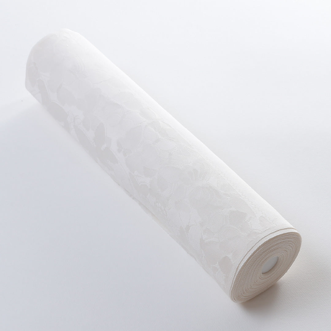 新品 反物 色無地 正絹 丹後ちりめん 蝶 証紙 白系 1232-00028-G037-11 1232-00028-G037