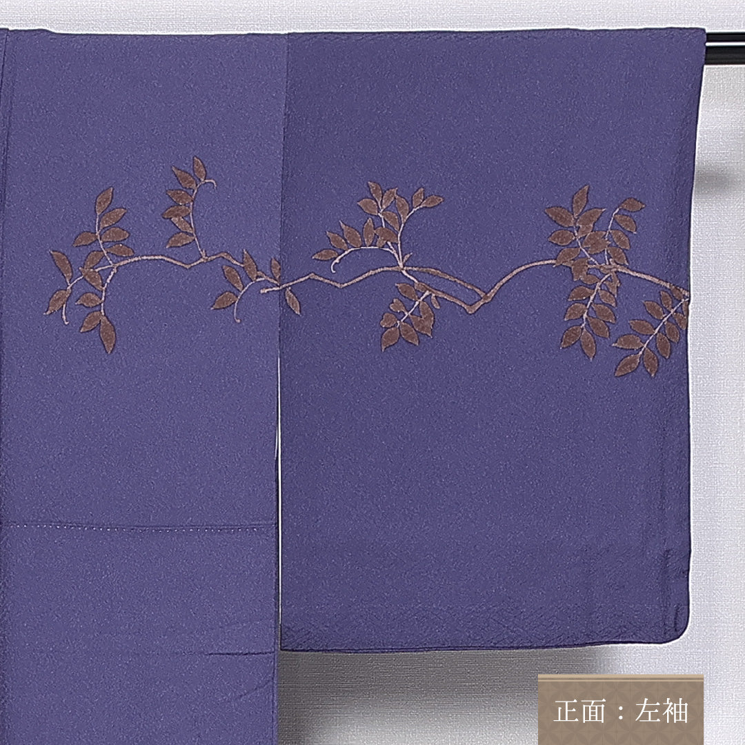 訪問着 身丈159cm 裄丈62cm 正絹 Aランク 袷 剣片喰 広衿 椿 紋意匠 1212-10378