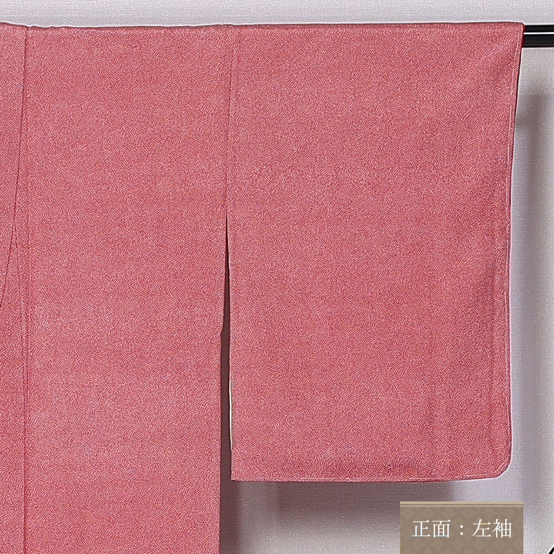 江戸小紋 身丈168cm 裄丈64.5cm XL 正絹 Aランク 袷 広衿 鮫 1262-10647