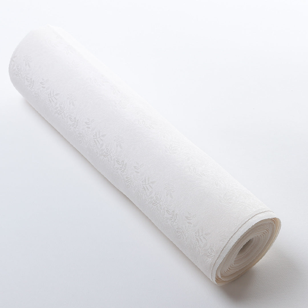 新品 反物 色無地 正絹 南天 丹後ちりめん 証紙 白系 1232-00025-G034-11 1232-00025-G034