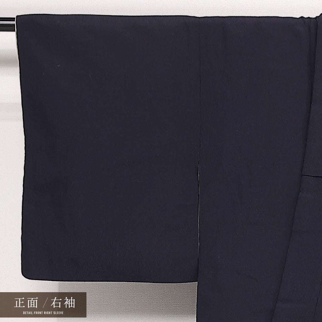 アンティーク 色無地 袷 身丈148cm 裄丈64cm 正絹 Bランク バチ衿 XSサイズ 無地 紫系 HP 1219-13339