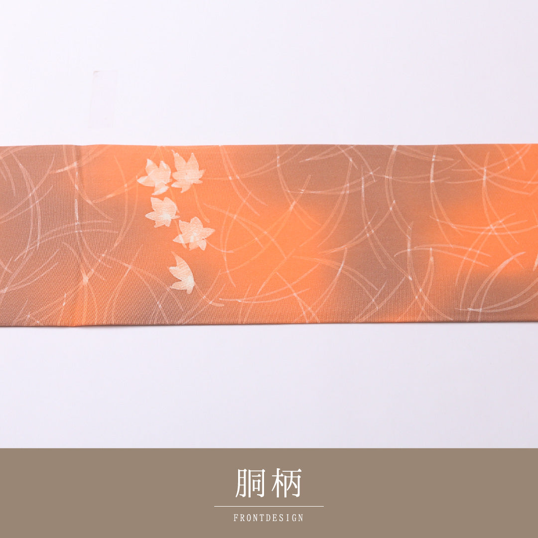 九寸名古屋帯 Aランク 帯丈338cm 正絹 全通 名古屋仕立て 染め インフォーマル 塩瀬 秋草文 ピンク系・朱系 RP 1245-02616
