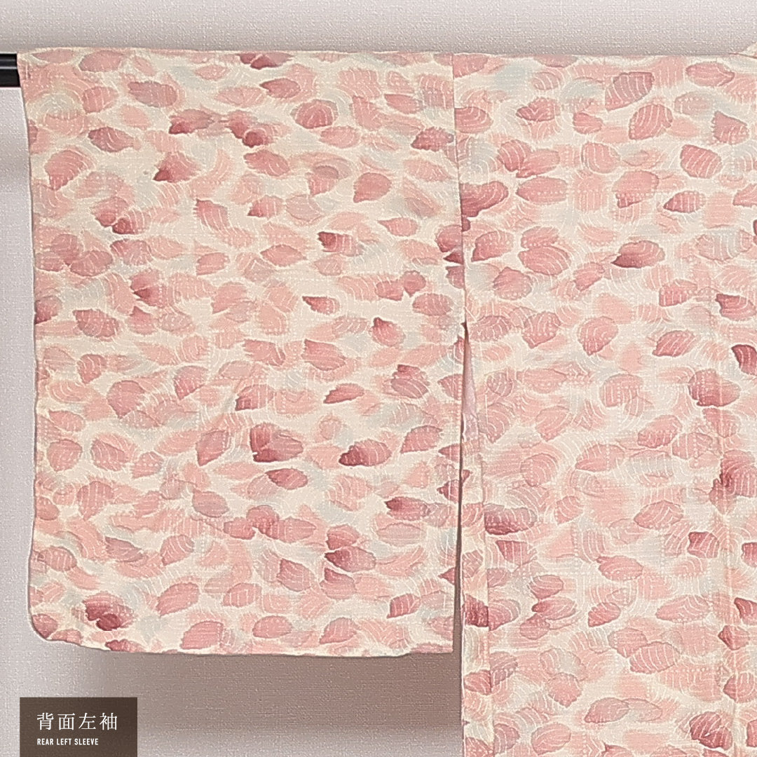 羽織 袷 身丈76cm 裄丈62cm 正絹 Dランク カジュアル Sサイズ 桜 ピンク系 HP 1232-13848