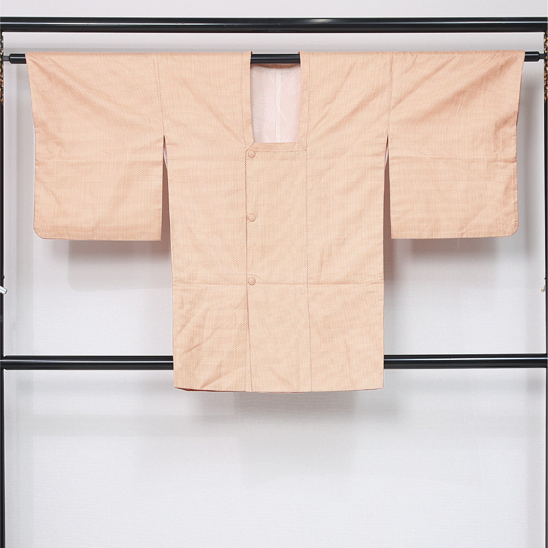 道行コート 袷 身丈86cm 裄丈63cm 正絹 Bランク カジュアル Sサイズ 十字絣 クリーム系 GP 1237-12069