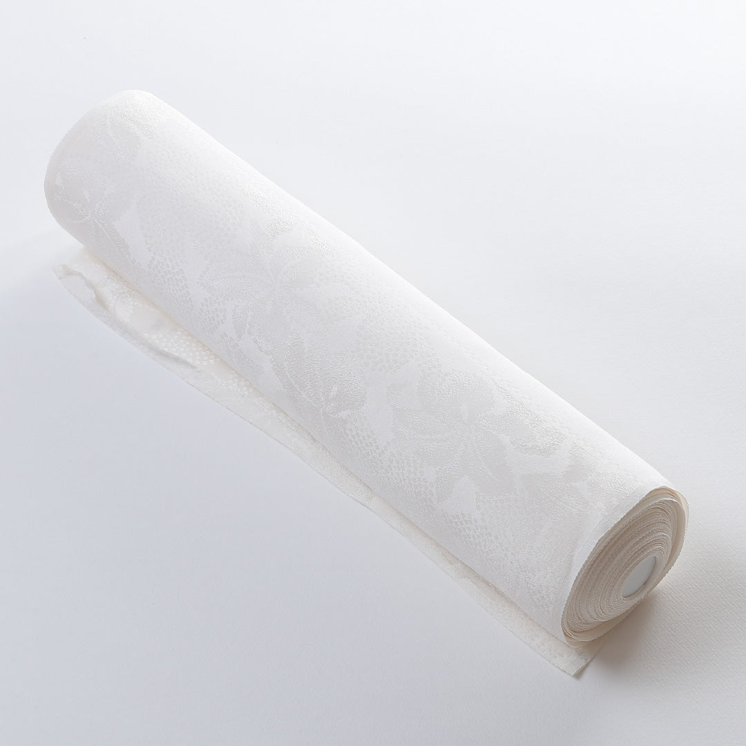 新品 反物 色無地 正絹 丹後ちりめん 蘭 証紙 白系 1232-00031-G041-11 1232-00031-G041
