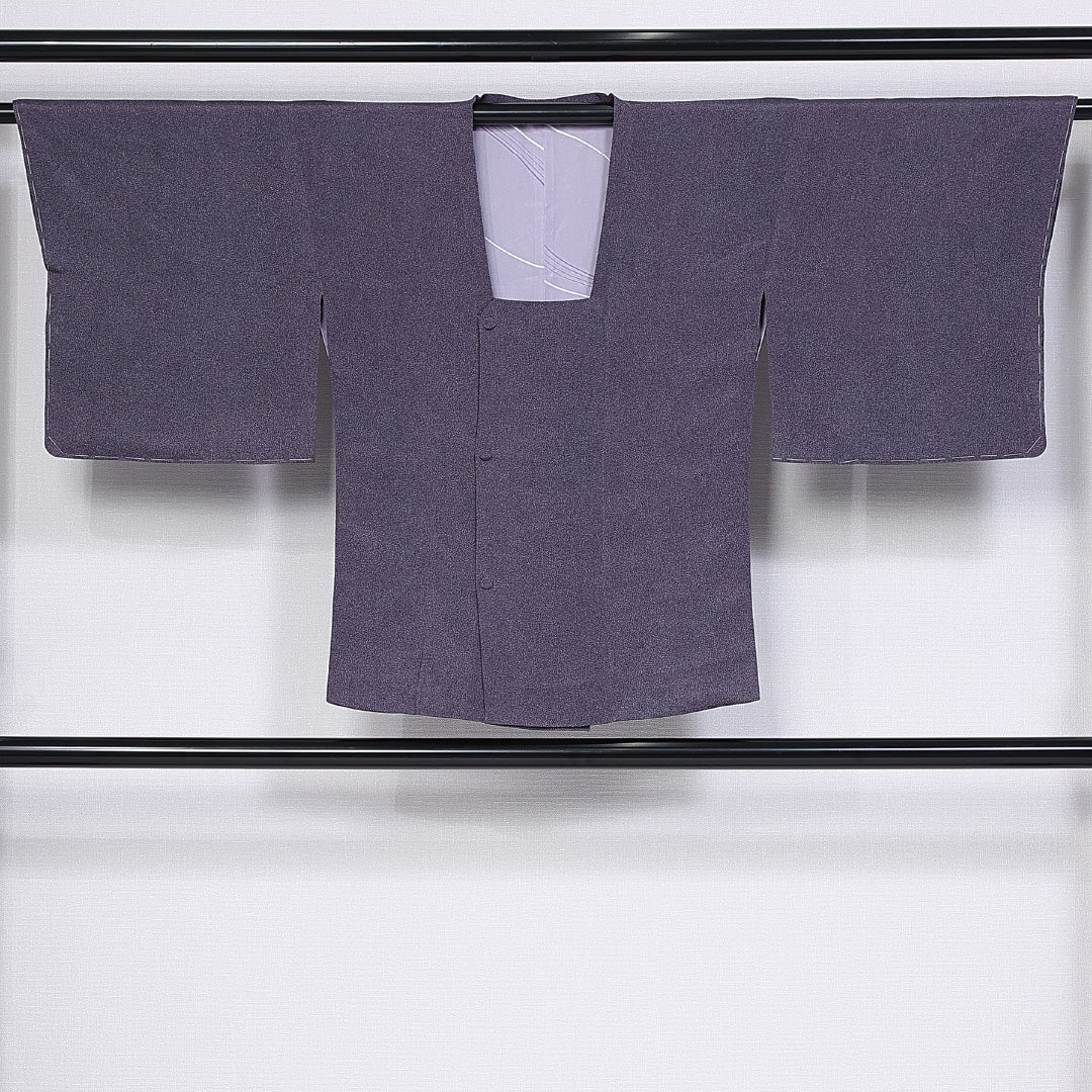 未使用品 道行コート 身丈73cm 裄丈53cm S 正絹 Sランク 袷 鮫 ポケット有 しつけ糸 1263-10233