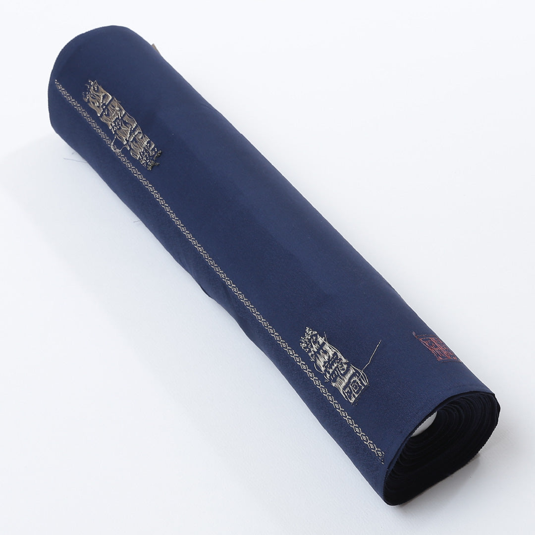 新品 反物 小紋 正絹 本草木藍染 若冲 サファイア 証紙 紺系 1232-00016-G016-18 1232-00016-G016