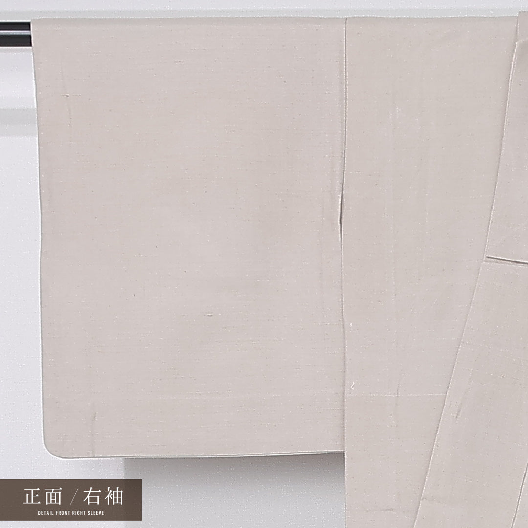 訪問着 単衣 身丈142cm 裄丈59cm 正絹 Aランク セミフォーマル 広衿 XSサイズ ぼかし染 金彩 御所車 染紬 茶系 M4 1217-12219