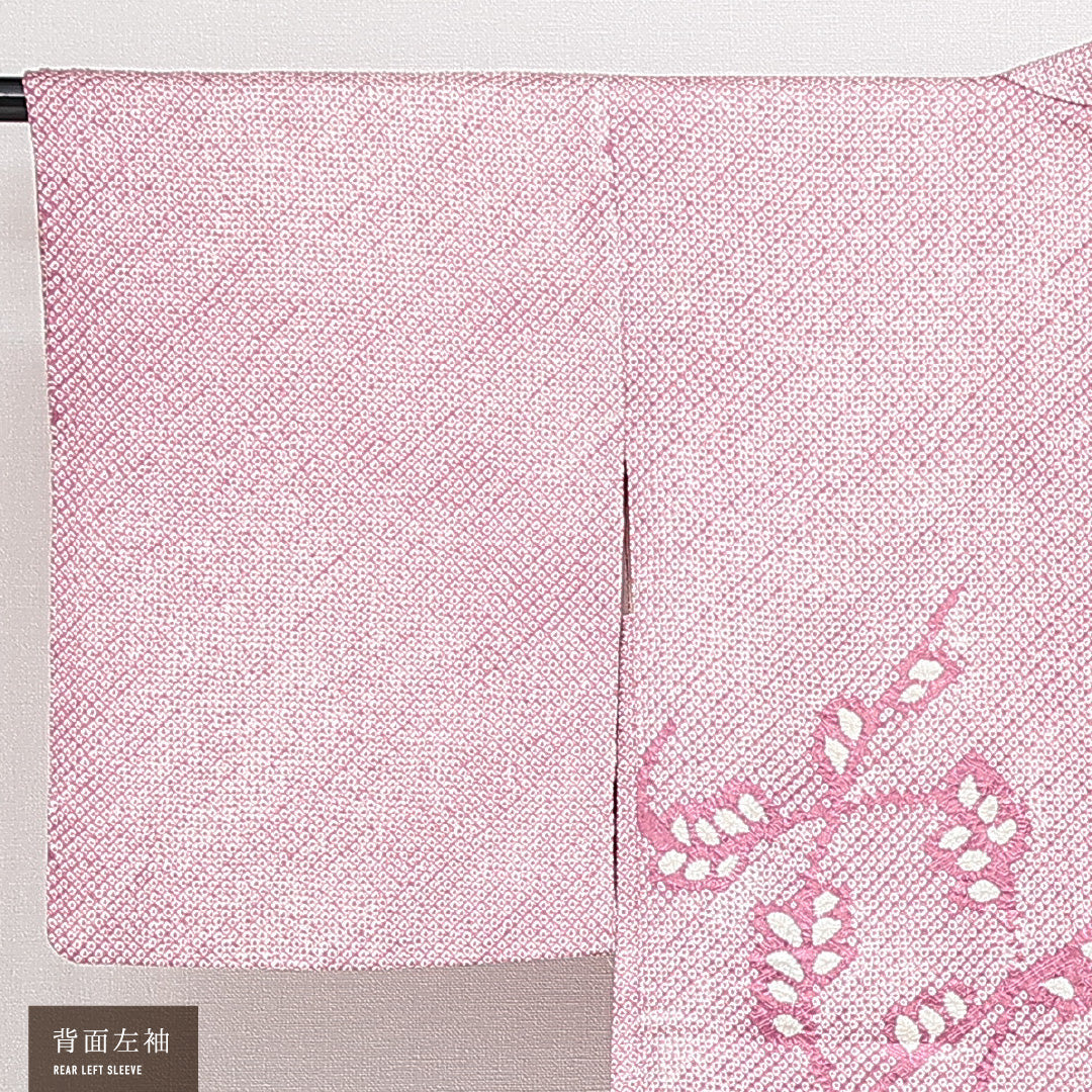 絵羽羽織 袷 身丈83cm 裄丈63cm 正絹 Sランク インフォーマル Sサイズ 雪柳 ピンク系 RP 1234-14659