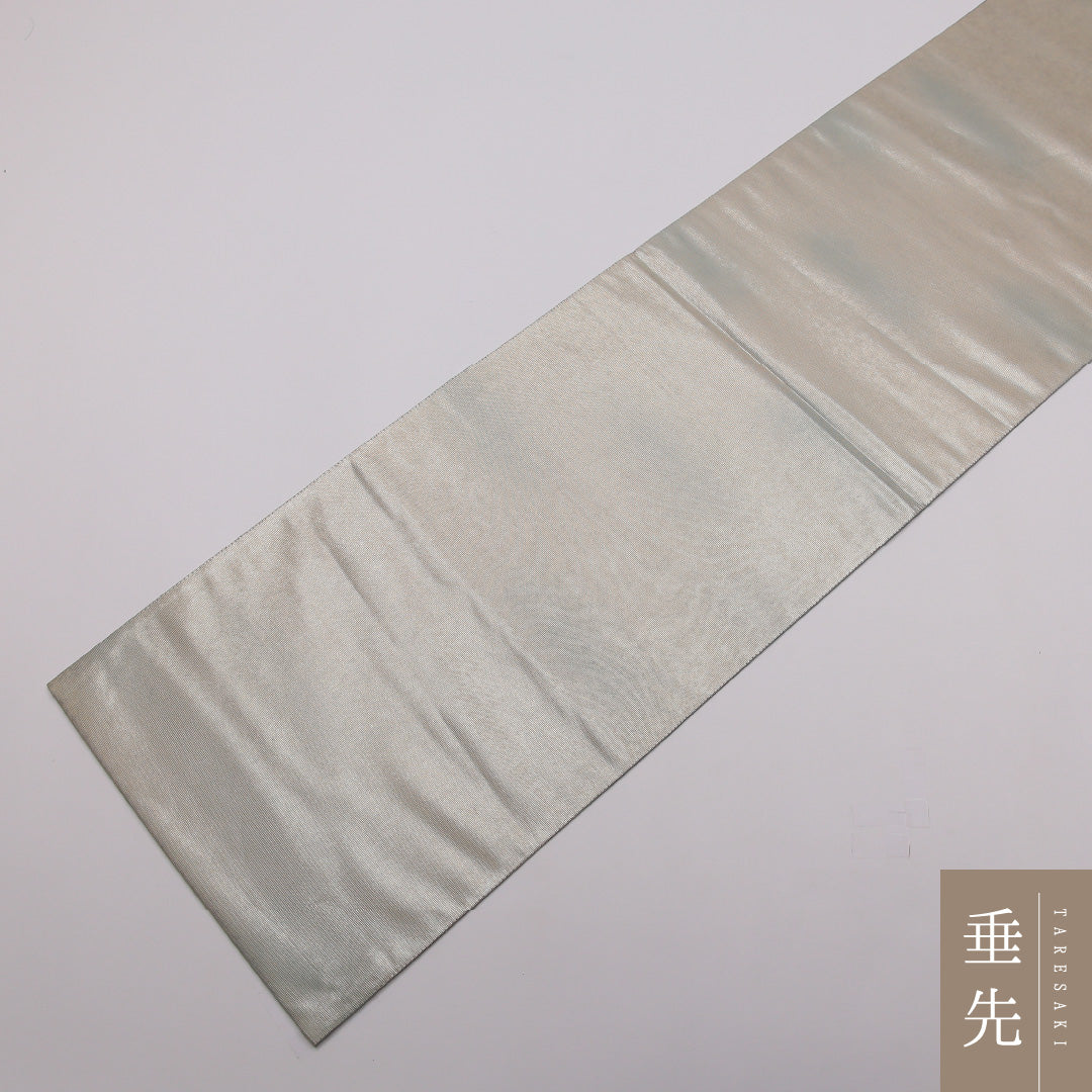 袋帯 帯丈440cm 六通 セミフォーマル Bランク 正絹 引箔 水色系 創作 クリーム系 1223-01430