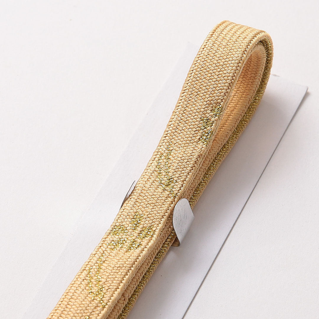 帯締め・帯揚げセット 礼装用 正絹 Sランク 共箱 和装小物 帯締め 帯揚げ 黄系 1221-00925