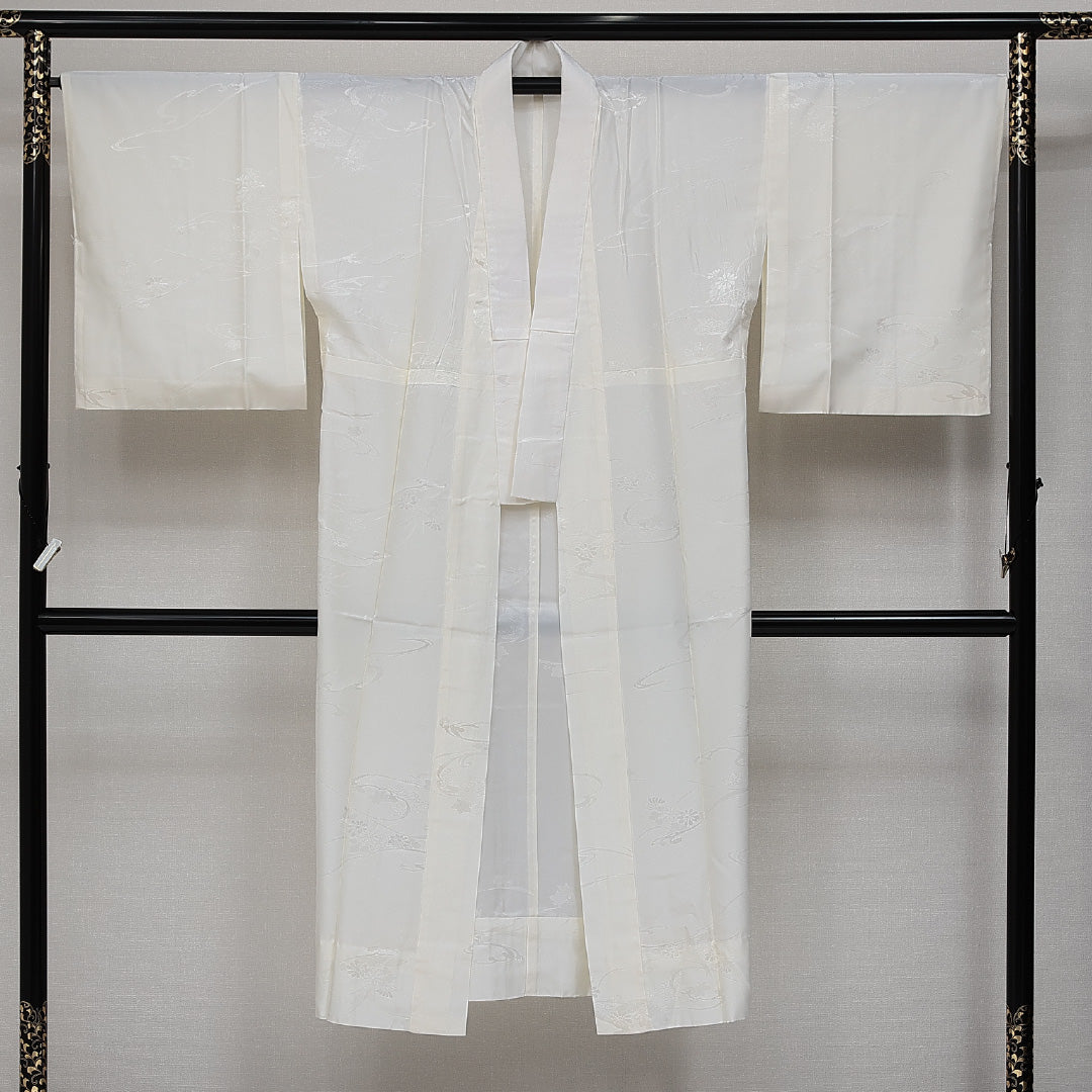 洗える着物 長襦袢 無双袖 身丈133cm 裄丈66cm ポリエステル Sランク XLサイズ 吉祥文様 クリーム系 RP 1239-14469