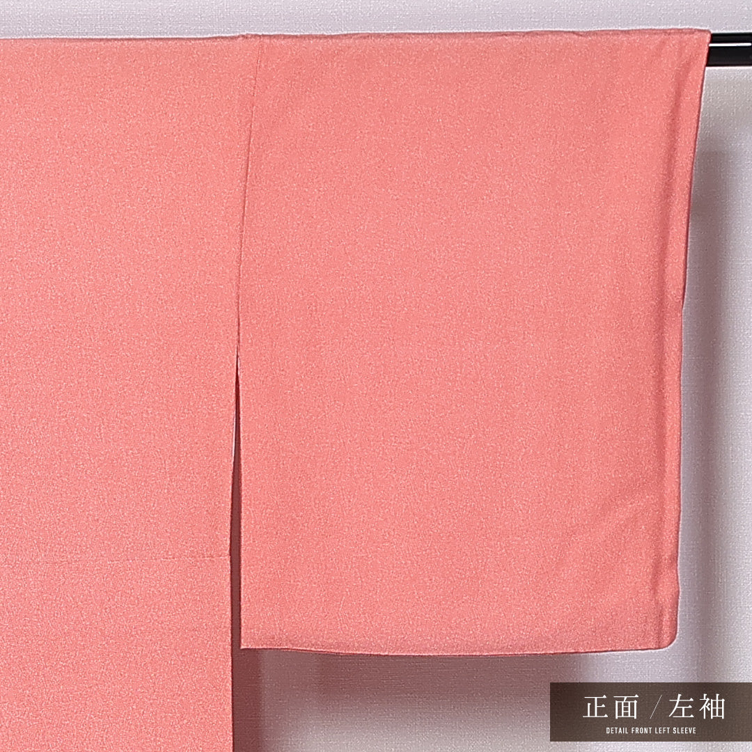 江戸小紋 (鮫) 袷 身丈166cm 裄丈59cm 正絹 Sランク インフォーマル 広衿 XLサイズ ピンク系 RP 1220-11196