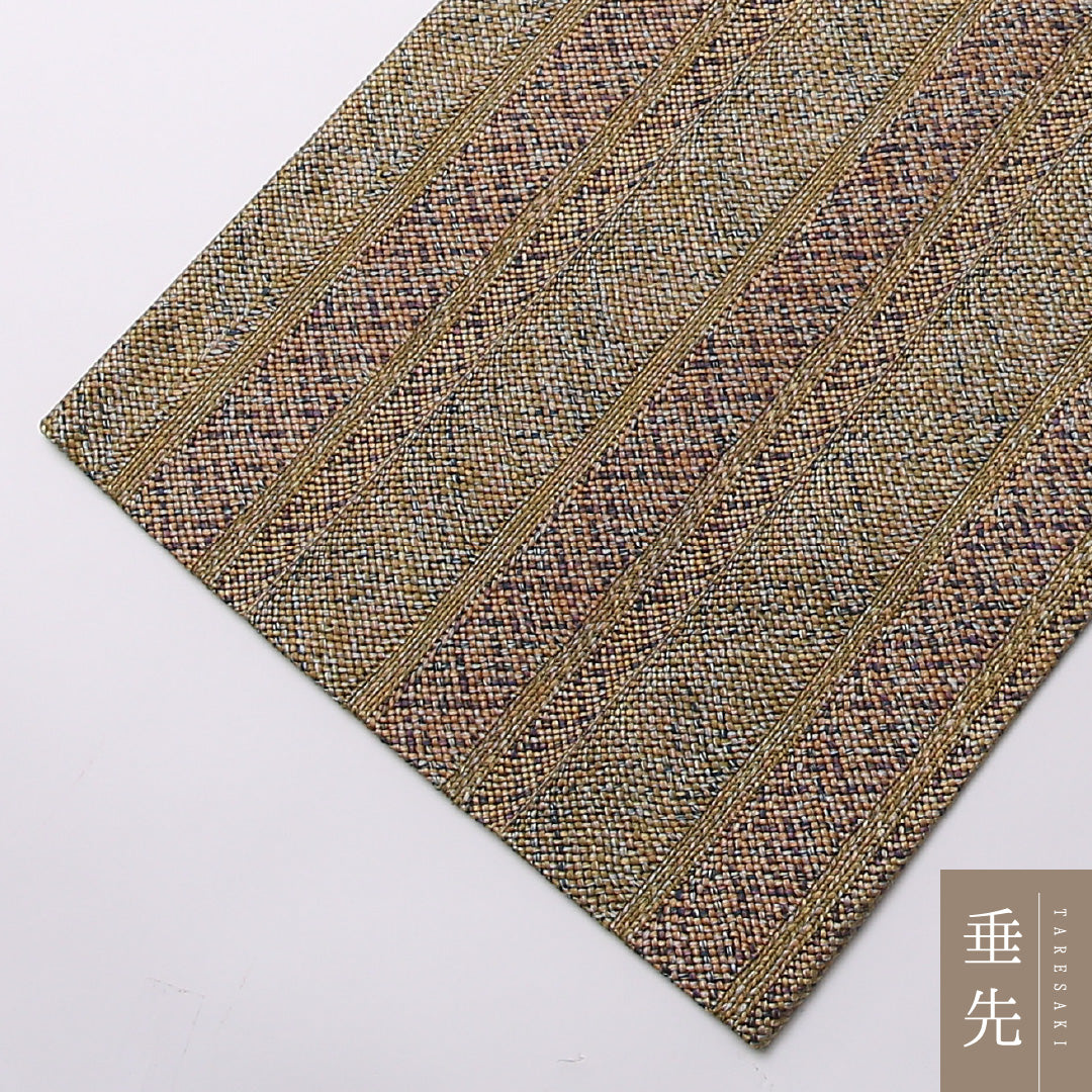 袋帯 帯丈468cm 正絹 全通 リバーシブル インフォーマル 創作柄 茶系 多色系 1243-01538