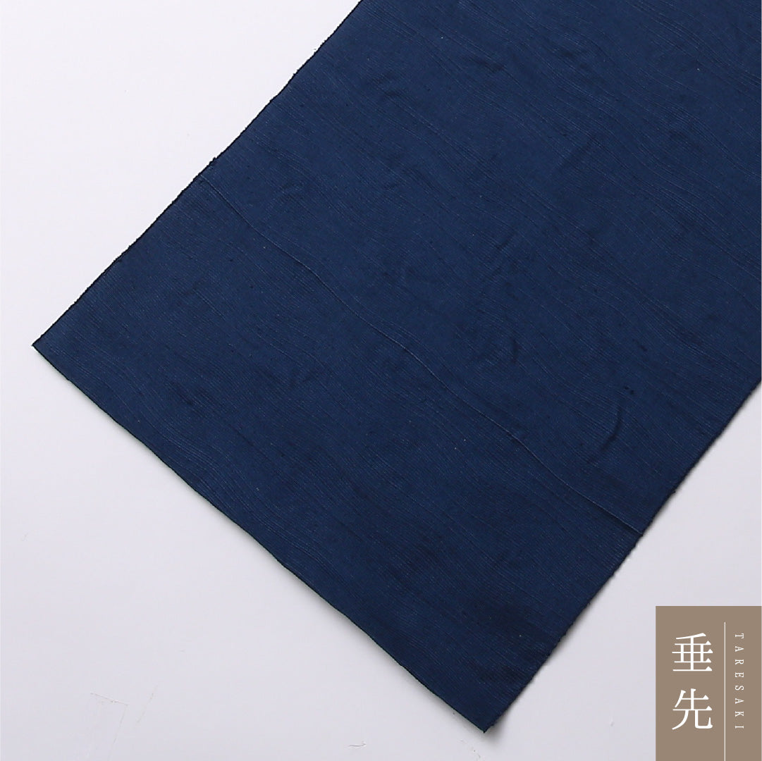 名古屋帯 紬地 ポイント柄 帯丈352cm カジュアル Sランク 正絹 ふくれ織 創作柄 現代的 遊び心 青系 1224-02689