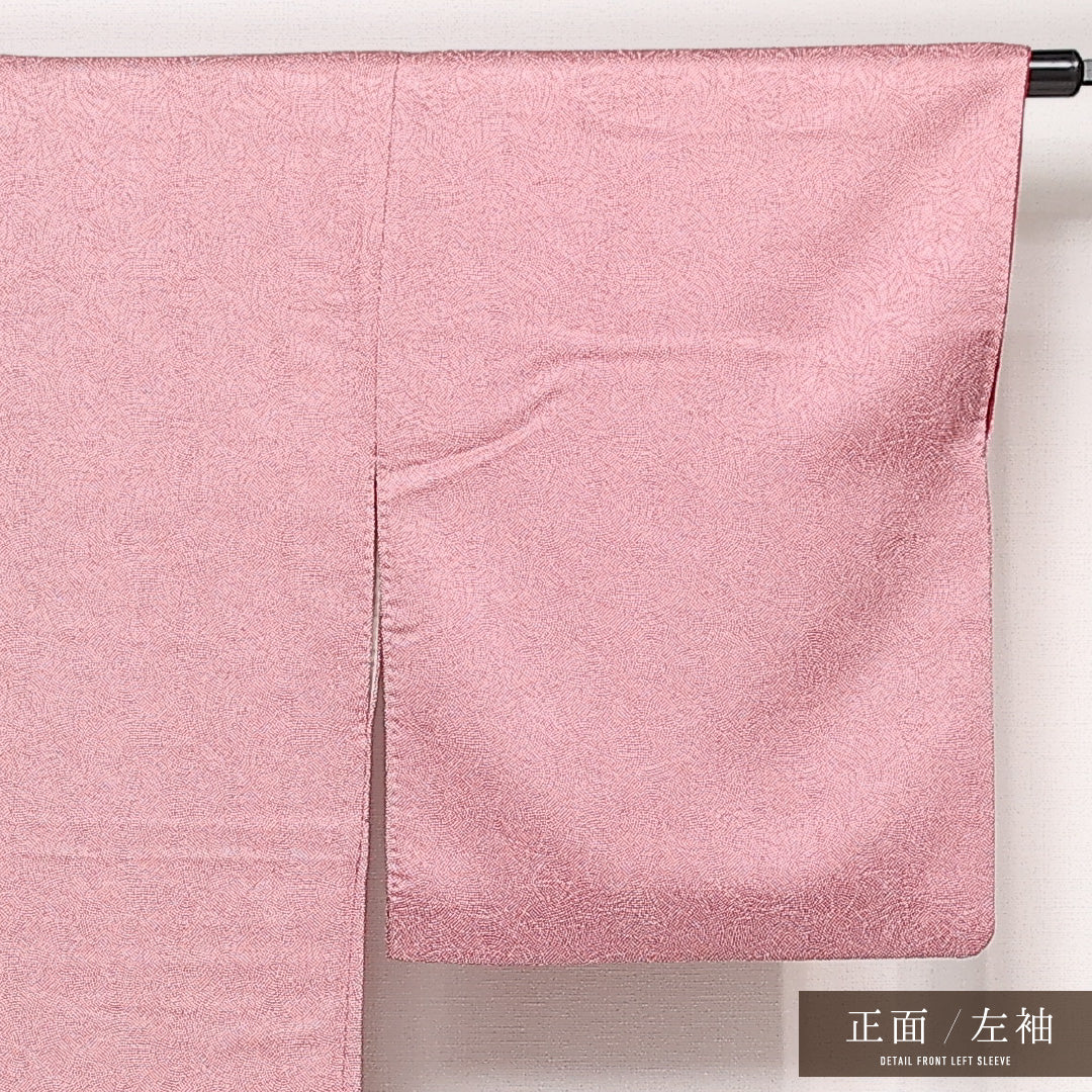 江戸小紋 (鮫) 袷 身丈165cm 裄丈65cm 正絹 Sランク インフォーマル 広衿 XLサイズ 赤系 RP 1220-13395